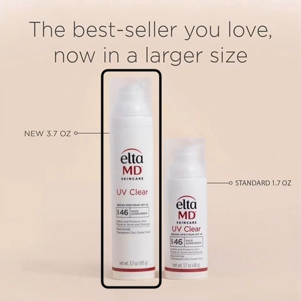 JUMBO EltaMD UV Clear SPF 46 Face Sunscreen 3.7oz